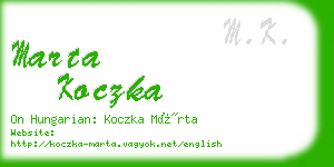 marta koczka business card